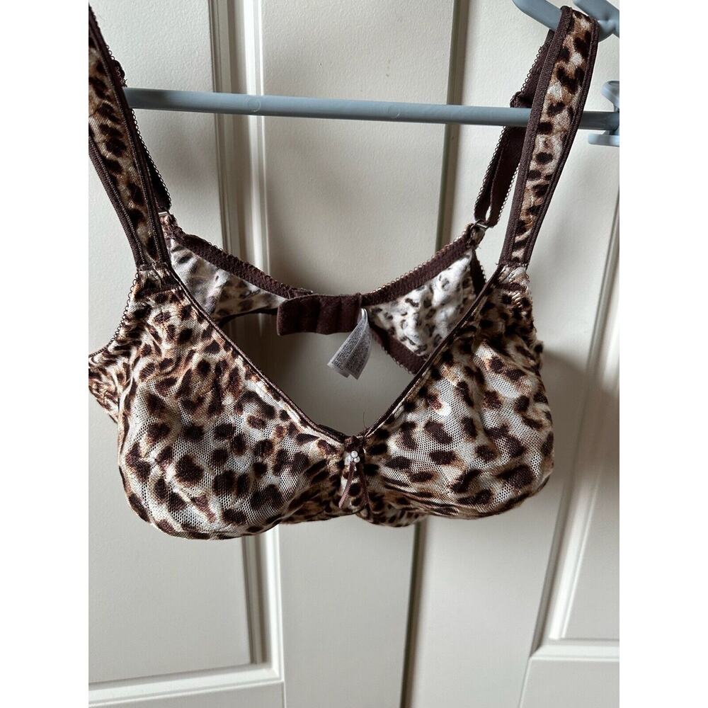 Wacoal‎ Awareness "Into the Wild" Leopard Print Bra Women's 36D 855167 Unlined